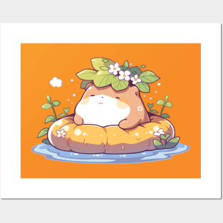 Chill Cute Kawaii Hamster Baby Posters and Art